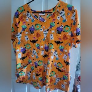 Women's Printed Scrub Top